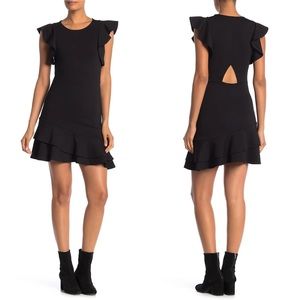 Rebecca Minkoff Spahira Black Dress Ruffle Size 2